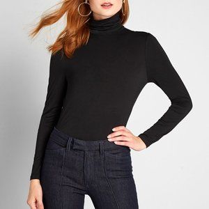 ModCloth Classic and Cozy Black Turtleneck